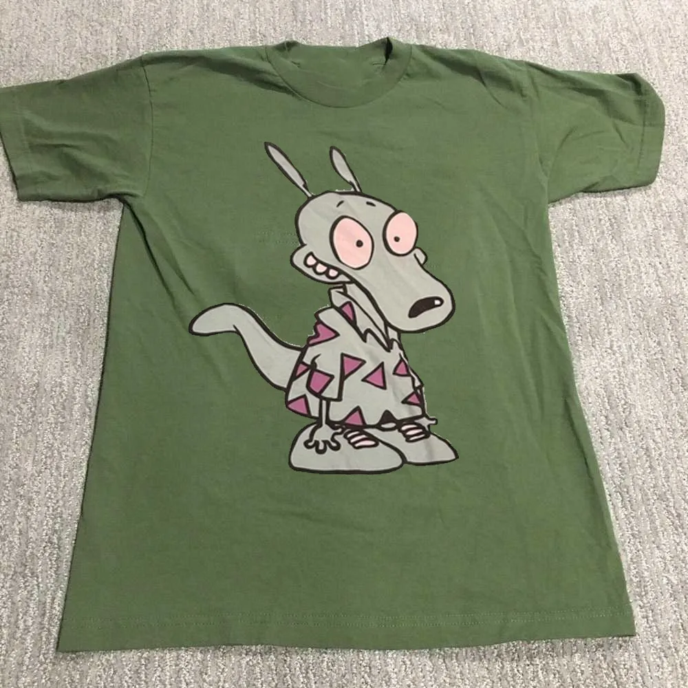 

Редкая ROCKO'S современная жизнь Забавный подарок для семьи от S до 5XL зеленая футболка GC2299