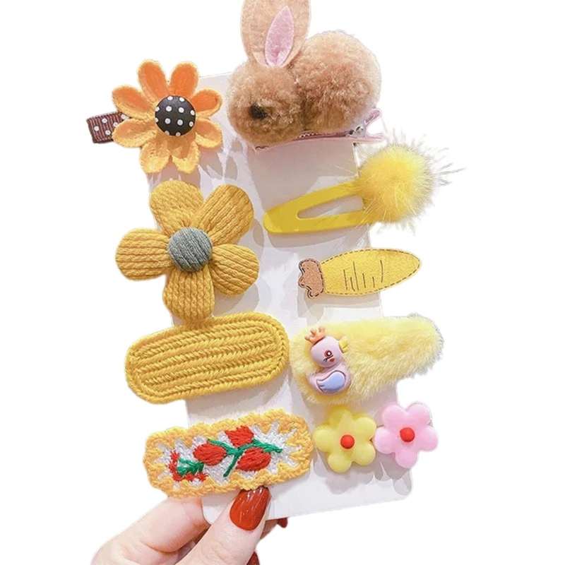 

Rabbit Hair Clips Kids Rabbit Hairpins Lovely Barrettes for Girls Children Hair Accessories Set for Children Gift QX2D