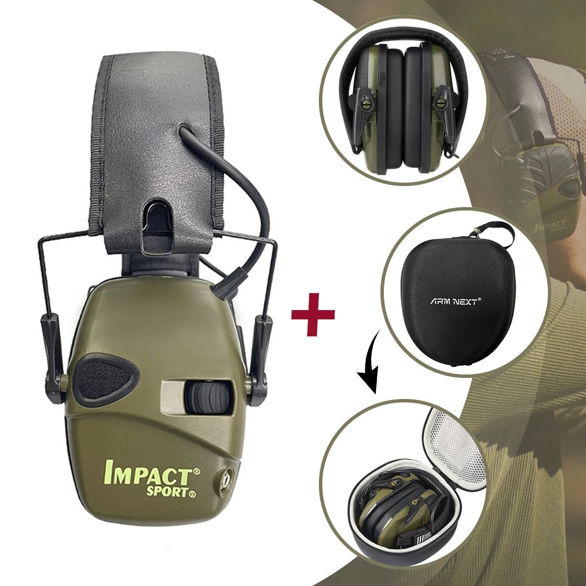 Tactical Electronic Shooting Earmuff Outdoor Sports Anti-noise Headset Impact Sound Amplification Hearing Hunting Ear protector