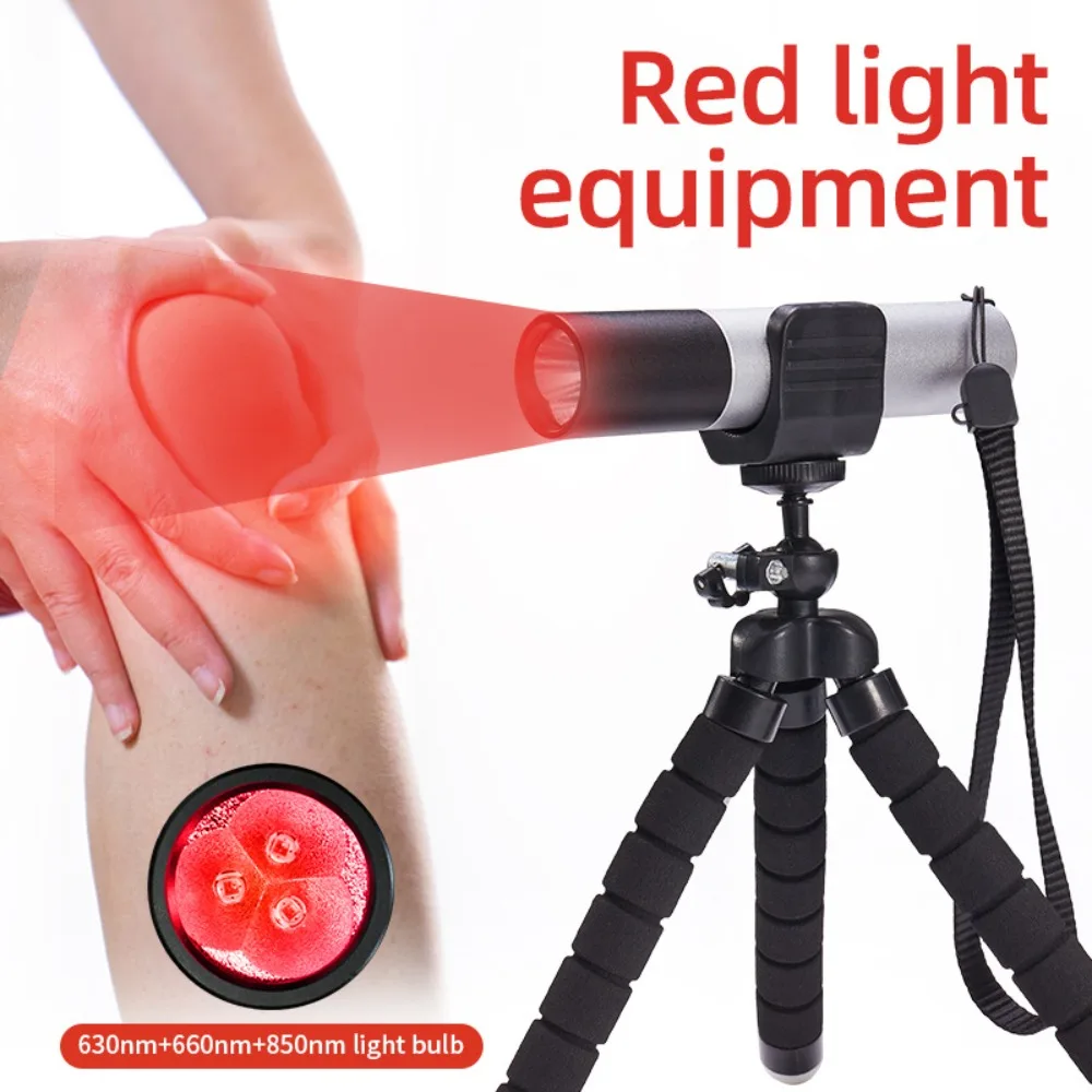 Stainless Steel Infrared Flashlight 900 460 630 660 850nm 3 LED Red Light Physiotherapy Lamp Beautifies Skin and Relieves Pain