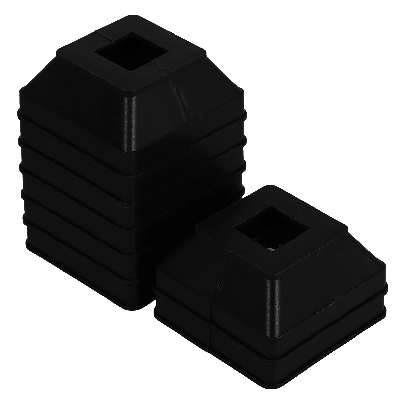 ชุดซ่อมเสาพลาสติก 8 ชิ้น สำหรับราวบันได ระเบียง ฝาครอบปลายเสา รั้ว ชุดซ่อมฐานราวบันได ตัวยึดรั้ว