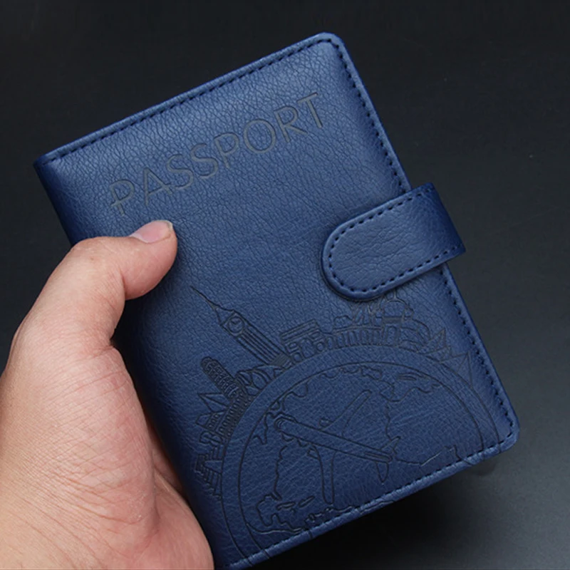 

Кожаная RFID-сумка для паспорта - многофункциональный органайзер для путешествий, портативный ультратонкий держатель для документов