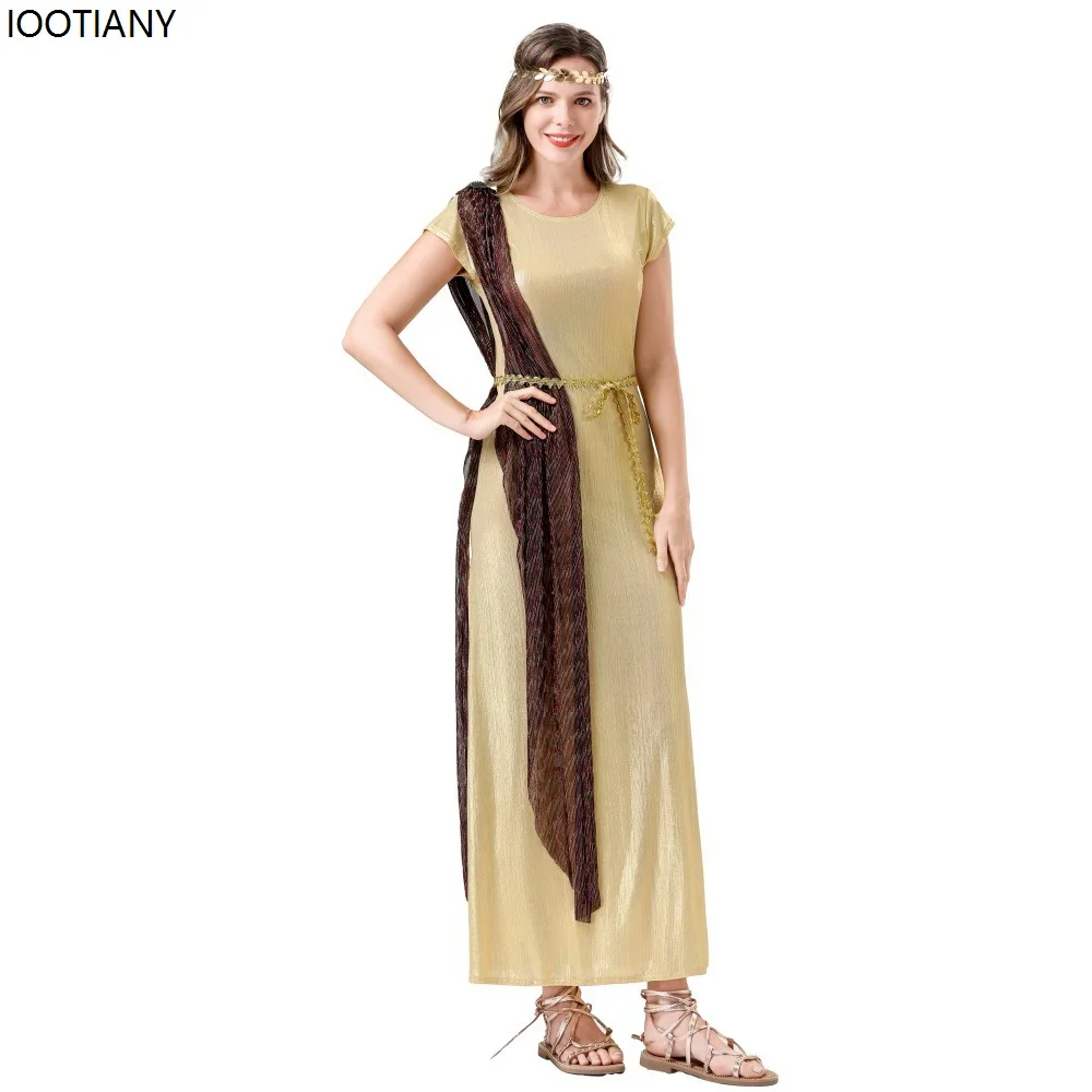 Косплей для родителей и детей, средневековое древнегреческое платье богини для ролевых игр, Хэллоуин, халат Клеопатры для взрослых и девочек, карнавальный мяч, Cos