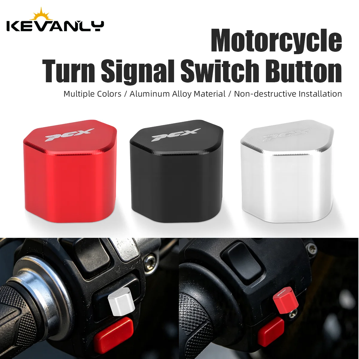 Aluminum Alloy CNC Motorcycle Turn Signal Switches Button Rust-proof Waterproof Motorcycles Modified Switch Decoration