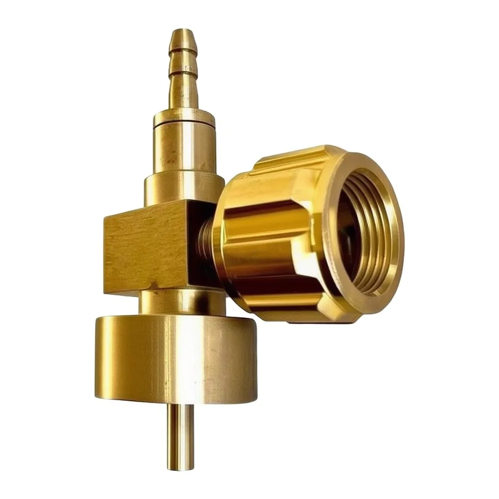 Propane Adaptor with For CGA-600 Female Thread and For CGA-200 Male Thread for Direct Connection of 1LB Bottles to Regulators