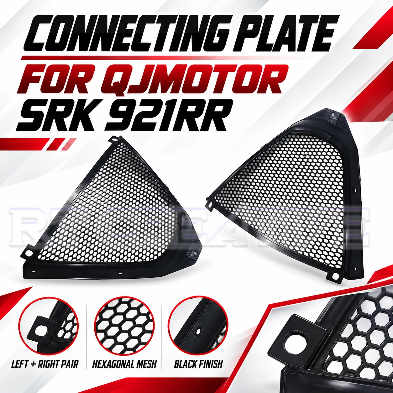 Motorcycle Engine Front Spoiler Left & Right Fairing Connect Leg Guard Side Cover Fit QJMOTOR SRK921RR