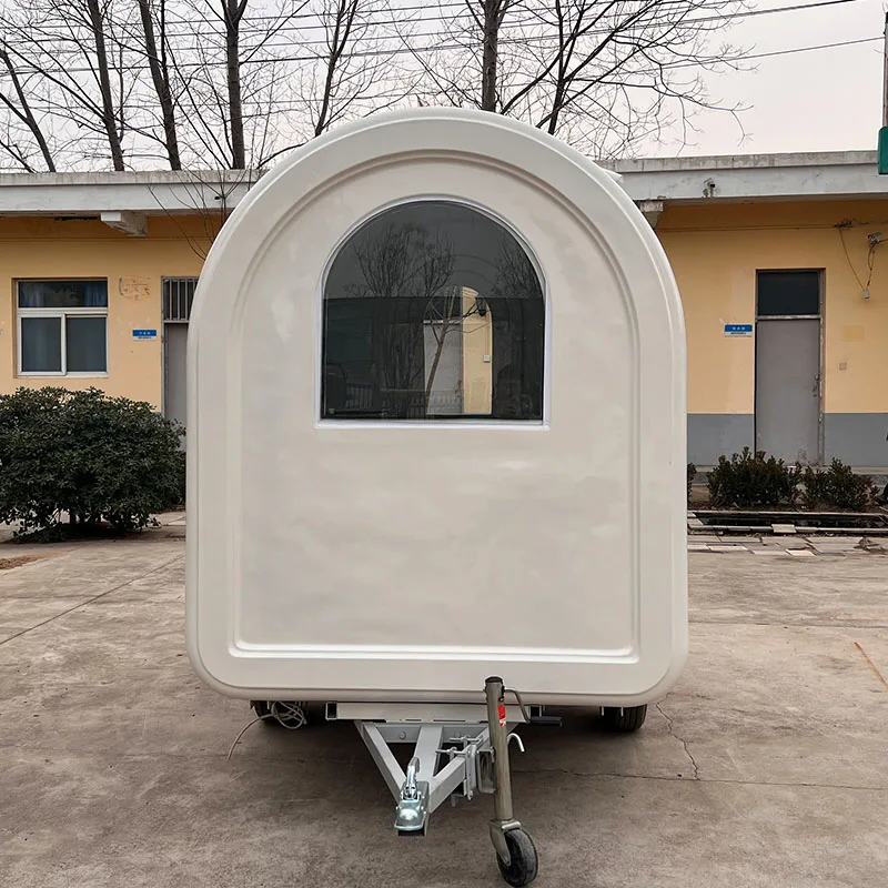 شاحنة طعام صغيرة متنقلة على شكل دونات مناسبة لبيع الشوارع، مناسبة لأعمال شاحنات الطعام وسوق مقطورات الطعام المتنقلة