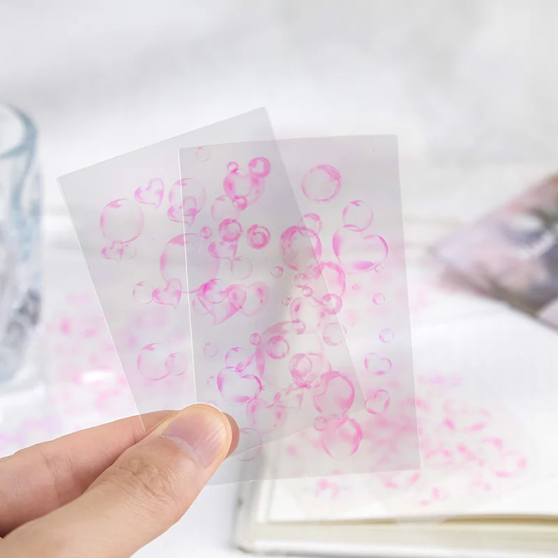 30sheets Kawaii Ins Bubble Halo PET Decorative Stickers DIY Diary Album Scrapbook Aesthetic Stationery Stickers