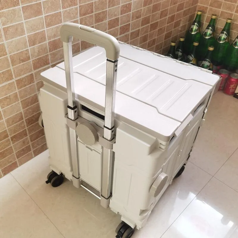ポータブル折りたたみショッピングカートミニプッシュカートピクニック用品車家庭用プルロッドカーゴカーゴ回収ツール屋外屋内