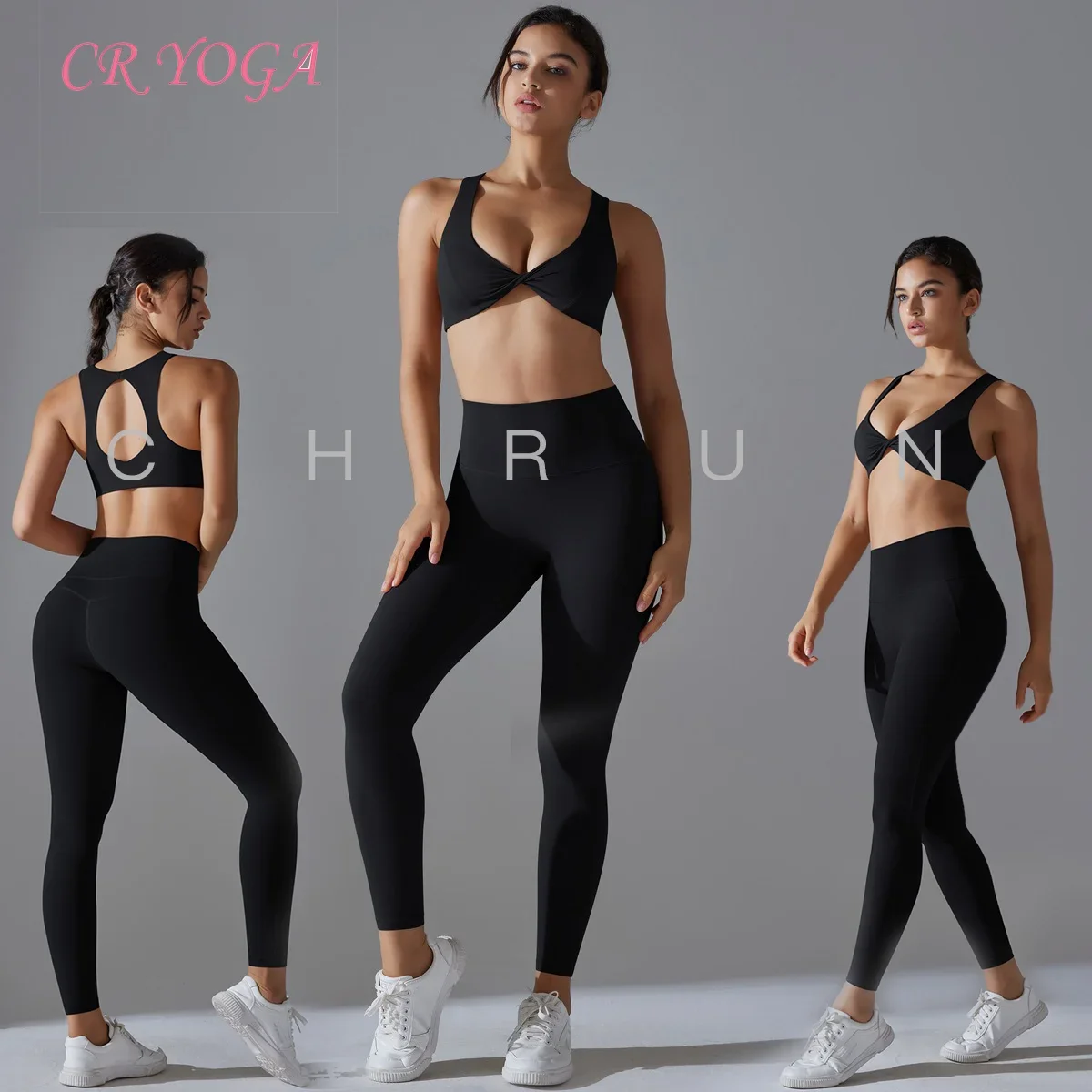 

Solid Nowear Underwear Double-sided Brocade Back Sports Yoga Suit Tight-fitting High-elastic Fitness Antibacterial Yoga Clothing