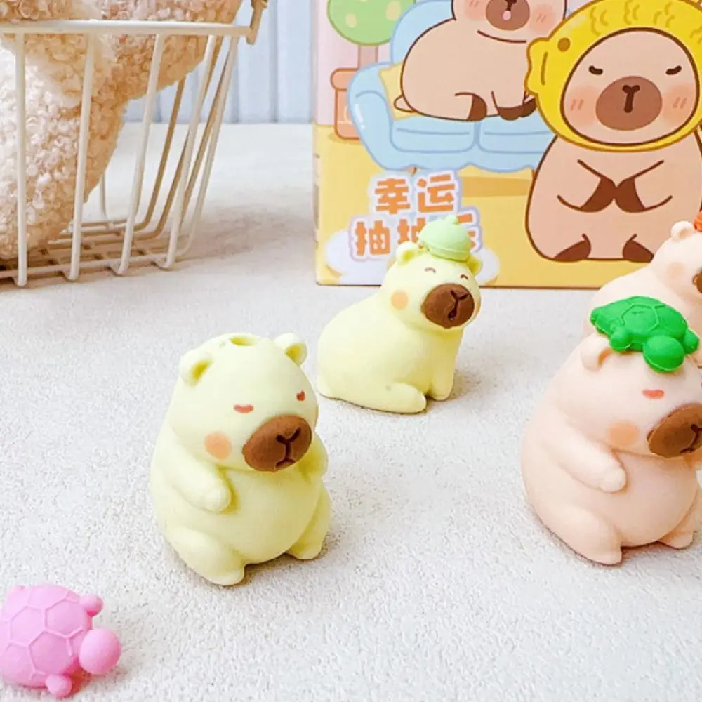 High Quality Capybara Pencil Eraser Cartoon Birthday Gift Blind Bag Rubber Stationery Kids