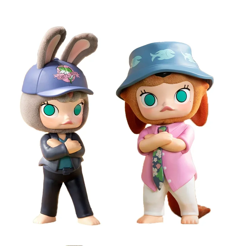 Autêntico pop mart molly × zootopia série caixa cega dos desenhos animados bonito molly judy nick brinquedo na moda brinquedo de natal em estoque