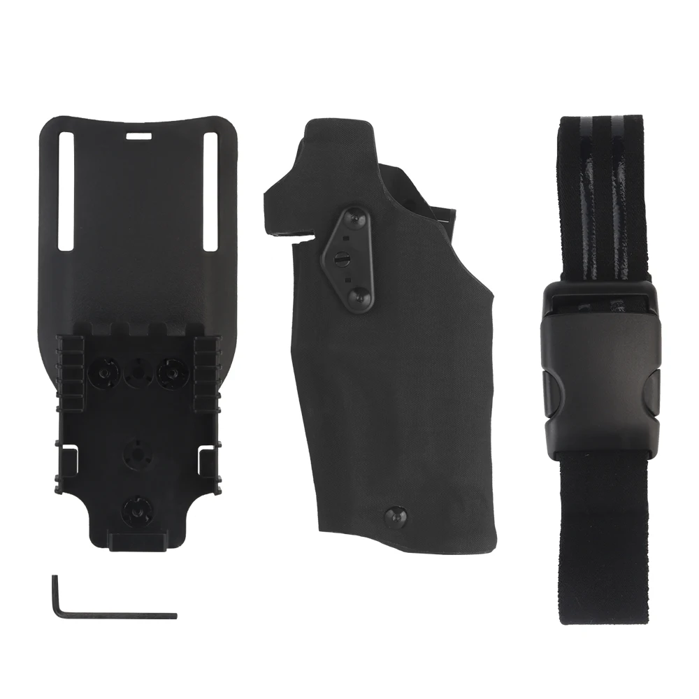 NONE Taktische Pistole Holster Linke Hand Für Glock17 + X300U-A Taschenlampe Jagd Schießen Airsoft Holster Quick Release QLS System Kit 6