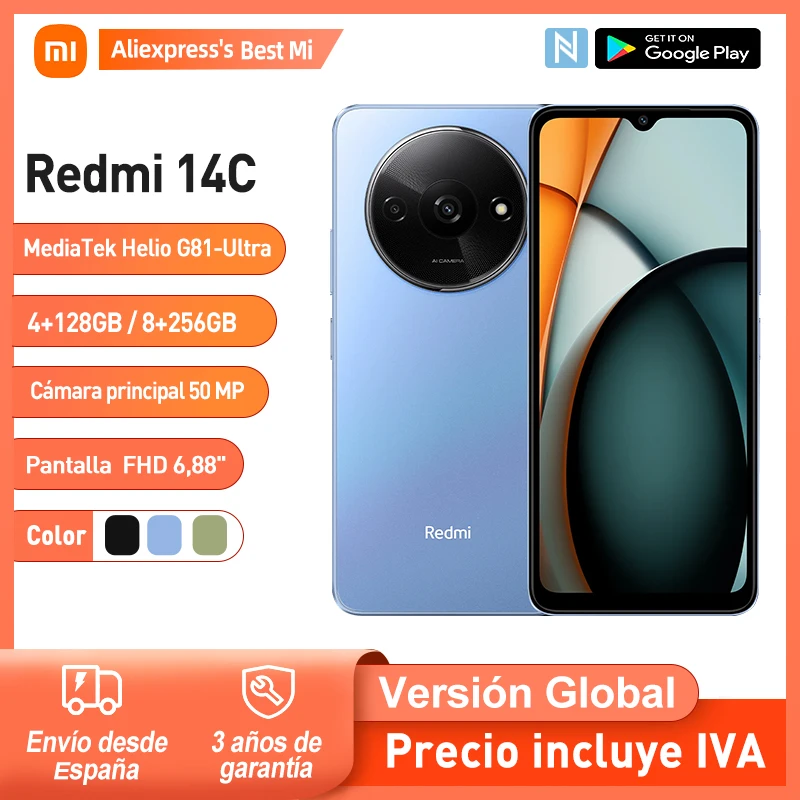 Xiaomi Redmi 14C European Version 4GB+128GB MediaTek Helio G81-Ultra 6.88