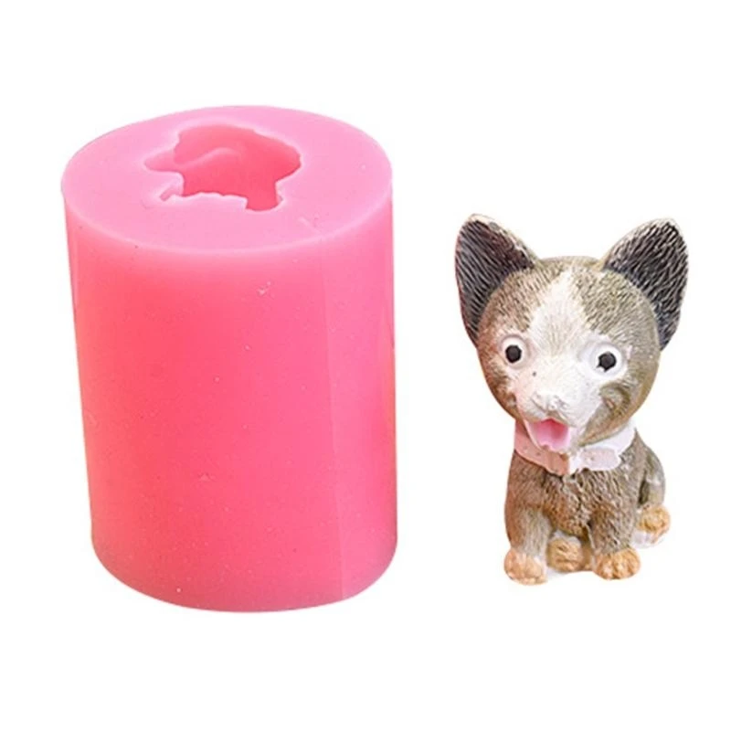 

Silicone Dog Mold Soap Fondant Cake Decorating Tool Mould for Handmade DIY Chocolate Mousse Jelly Candy Baking