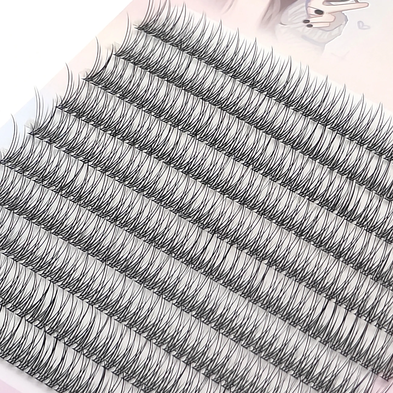 8/9/10/11/12 mm Fishtail False Eyelashes Cluster Natural Grafted Eyelashes Professional Eyelash Extension Individual Lashes