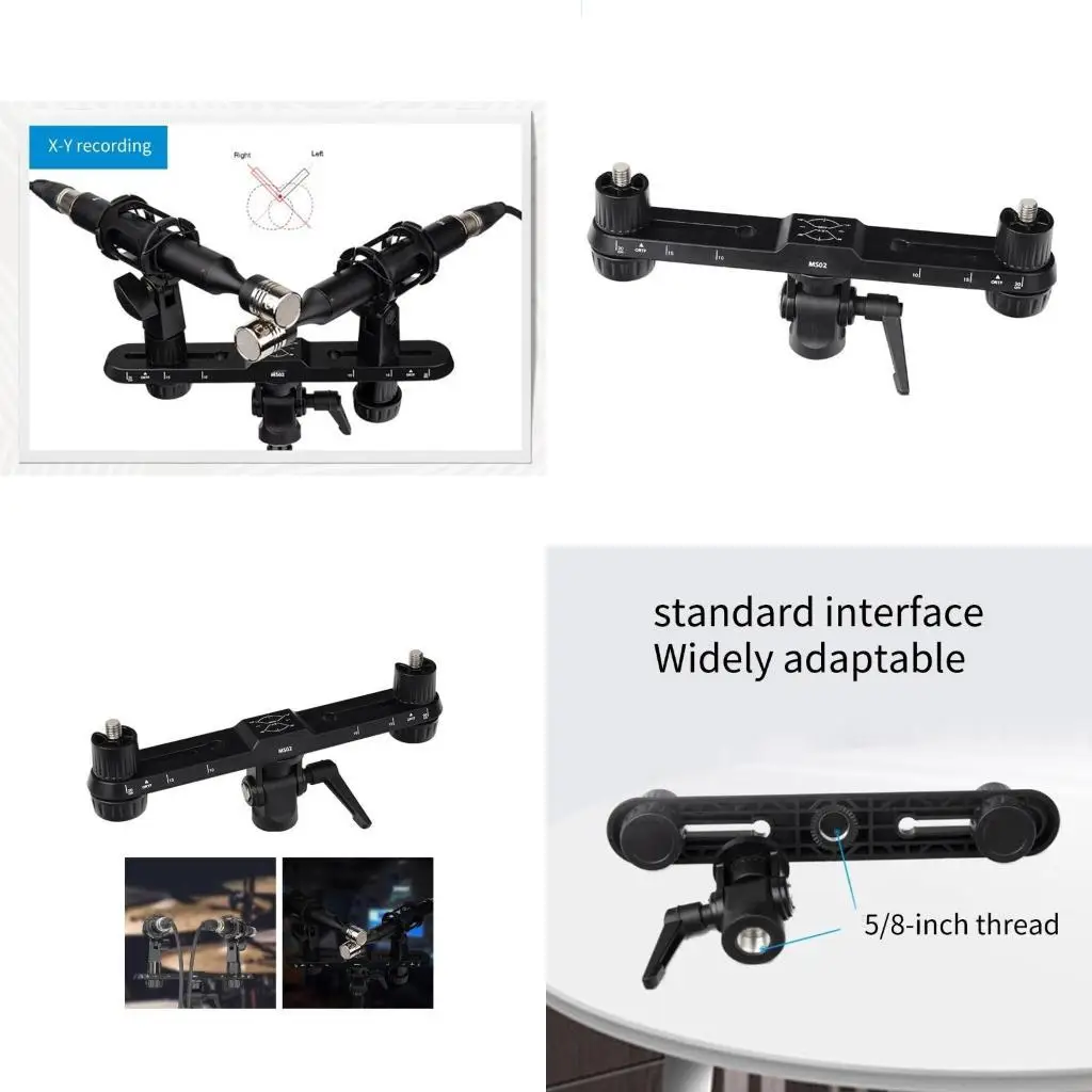 27RA Microphone Stand with Twin Microphones Flexible Positioning for Auditory Work