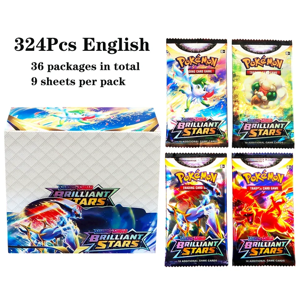 324 stks Pokemon TCG: Sword & Shield-Fusion Strike Booster Display Box (36 Packs) Board Game Card DESTINED RIVALS Stellar Crown