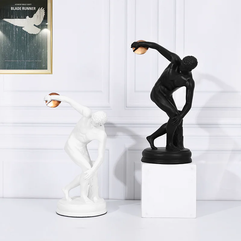Modern Minimalist Abstract Figure Throwing Ornament Resin Soft Decorative Piece Living Room Show Flat Desktop Ornament