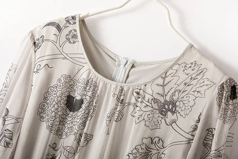 100% Silk Summer Dresses Woman 2024 Elegant Fashion Natural Silk Dress Woman Round Neck High Quality Maxi Dress Female Xhl444