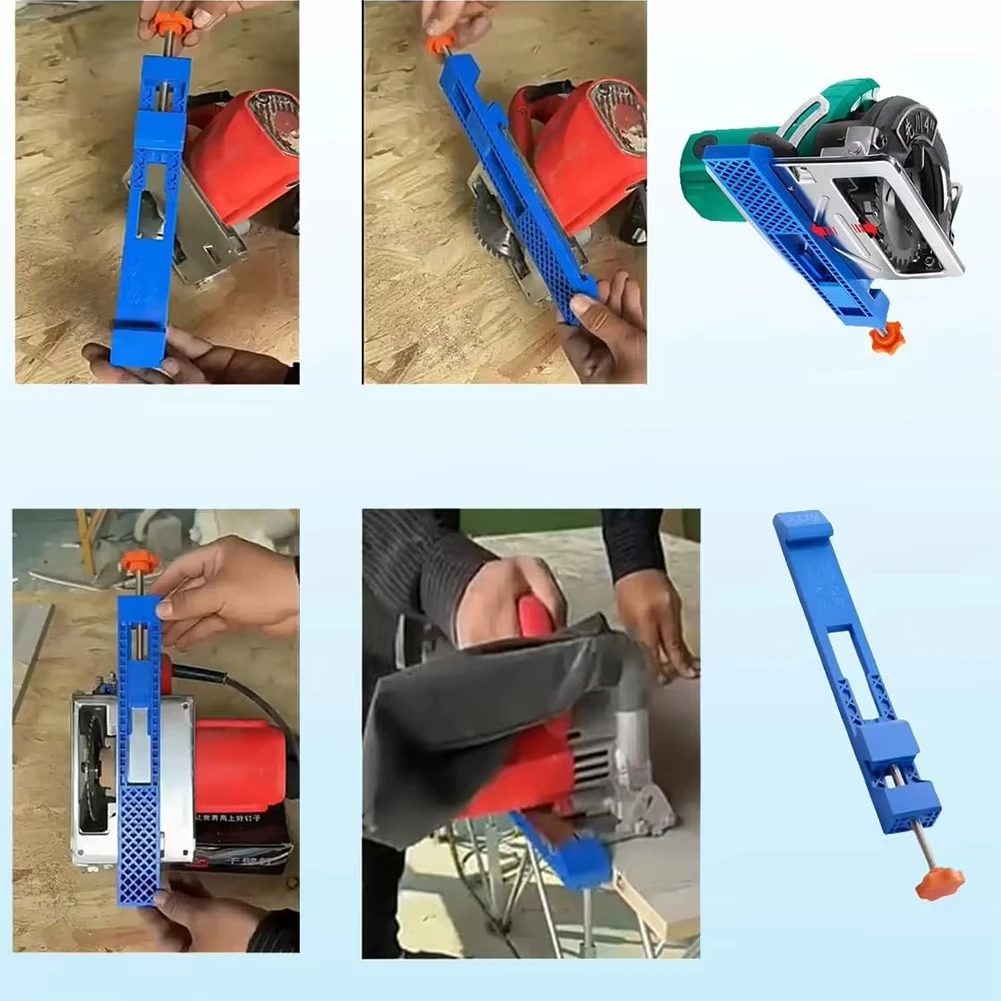 1/2 قطعة آلة قطع قابلة للتعديل قاعدة دليل منشار دائري طحن تحديد المواقع المشابك منشار دائري دليل الأعمال الخشبية