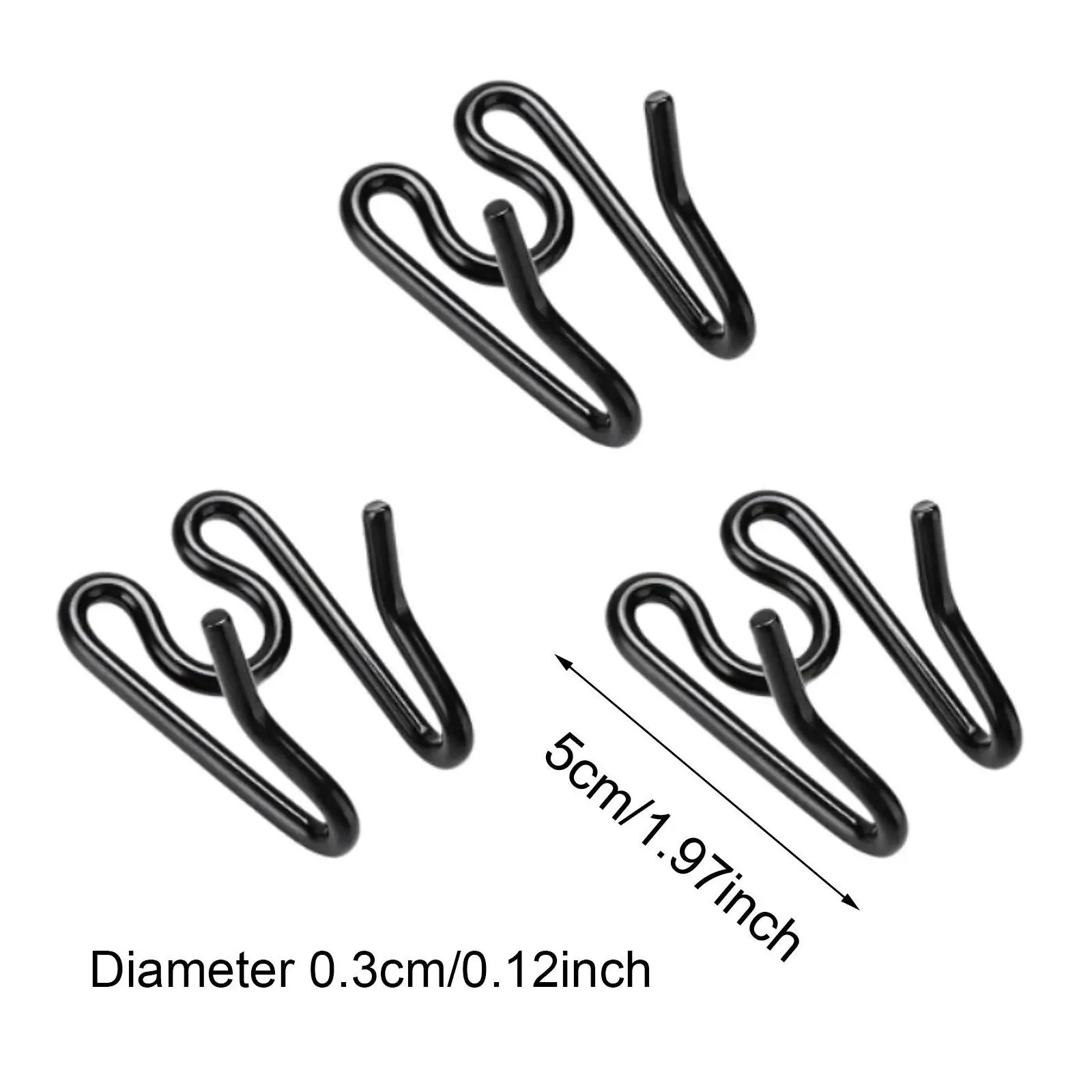 3x Enlaces de punta para collar de perro Construcción de metal versátil Robusto universal 3 mm