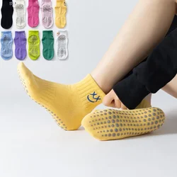 Breathable Color Simple Non-slip New Yoga Socks Solid Pilates Socks Women Indoor Dance Fitness Gymnastics Training Sports Socks