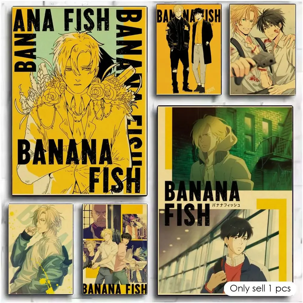 Anime B-Banana Fish Poster Modern PP Paper Wall Art Sticker Minimalist Decorative for Home Wall Decor Gift