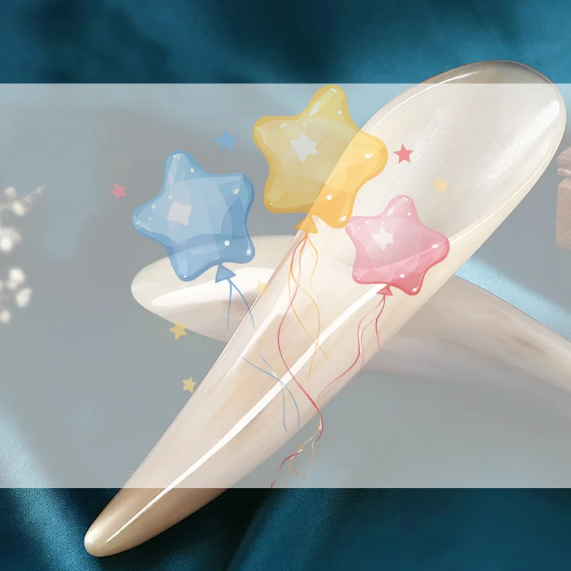 

1PC Natural Buffalo Horn No Stress Guasha Massage Tool Acupuncture SPA Therapy Gua Sha Massager Scraping Board