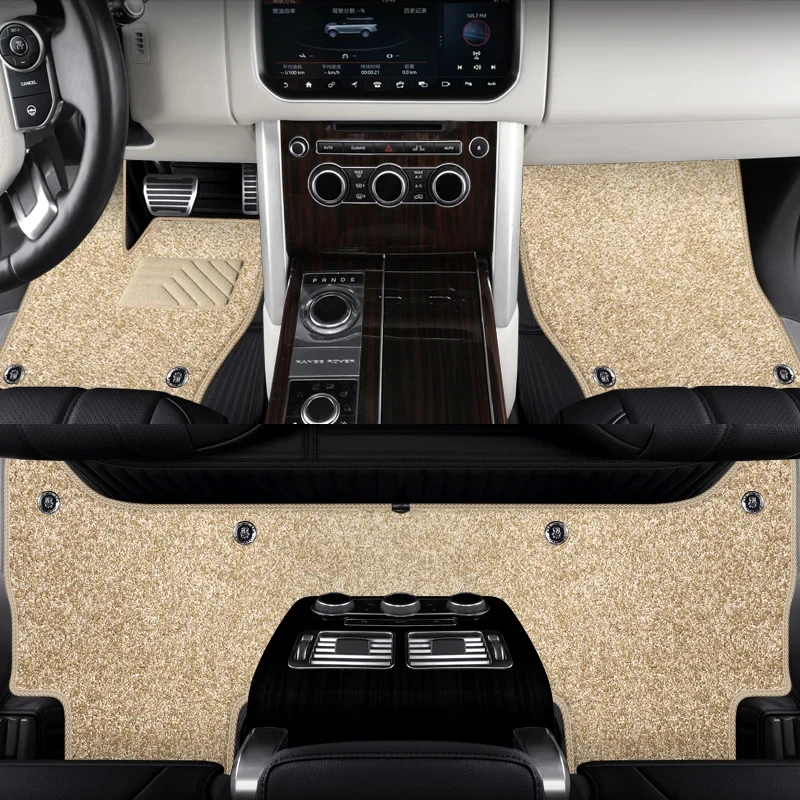 High Quality Cowhide Leather Custom Car Floor Mats For 5-Seater Left Hand Drive Vehicles