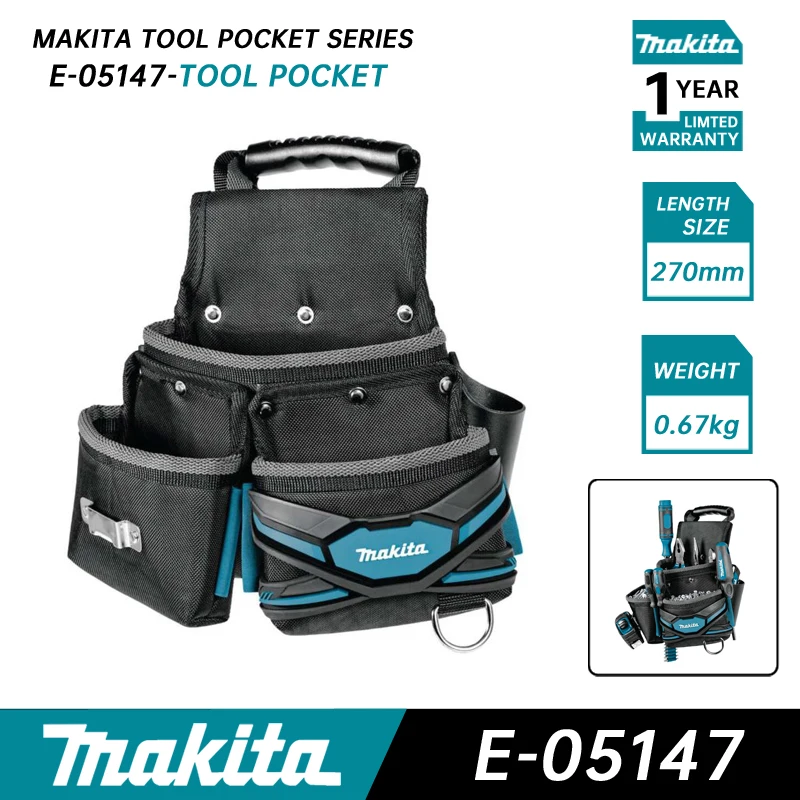 Makita Universal Pouch and Drill Holster L/R Handed E-05125 E-05131 E-05147 E-05197 E-05206 E-05212 E-05240 E-05321 E-05393