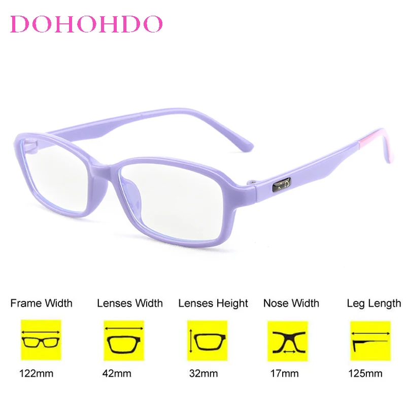 Children Anti Blue Light Glasses Kids Boy Girls Computer Transparent Blocking Reflective Eyeglasses Without Graduation Glasses