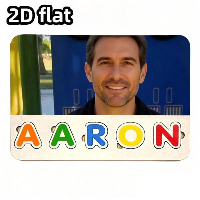 Customized photo name puzzle: Wooden puzzle, birthday gift, anniversary gift, personalized customization