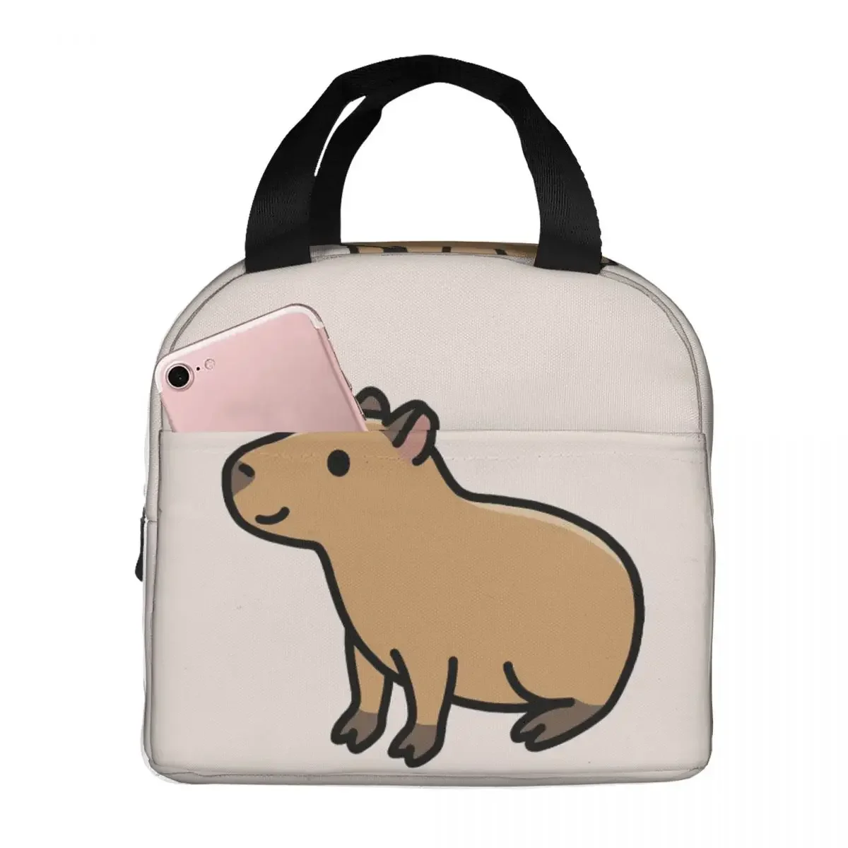 Capybara Lunch Bags Insulated Bento Box Portable Lunch Tote Leakproof Picnic Bags for Woman Kids Work