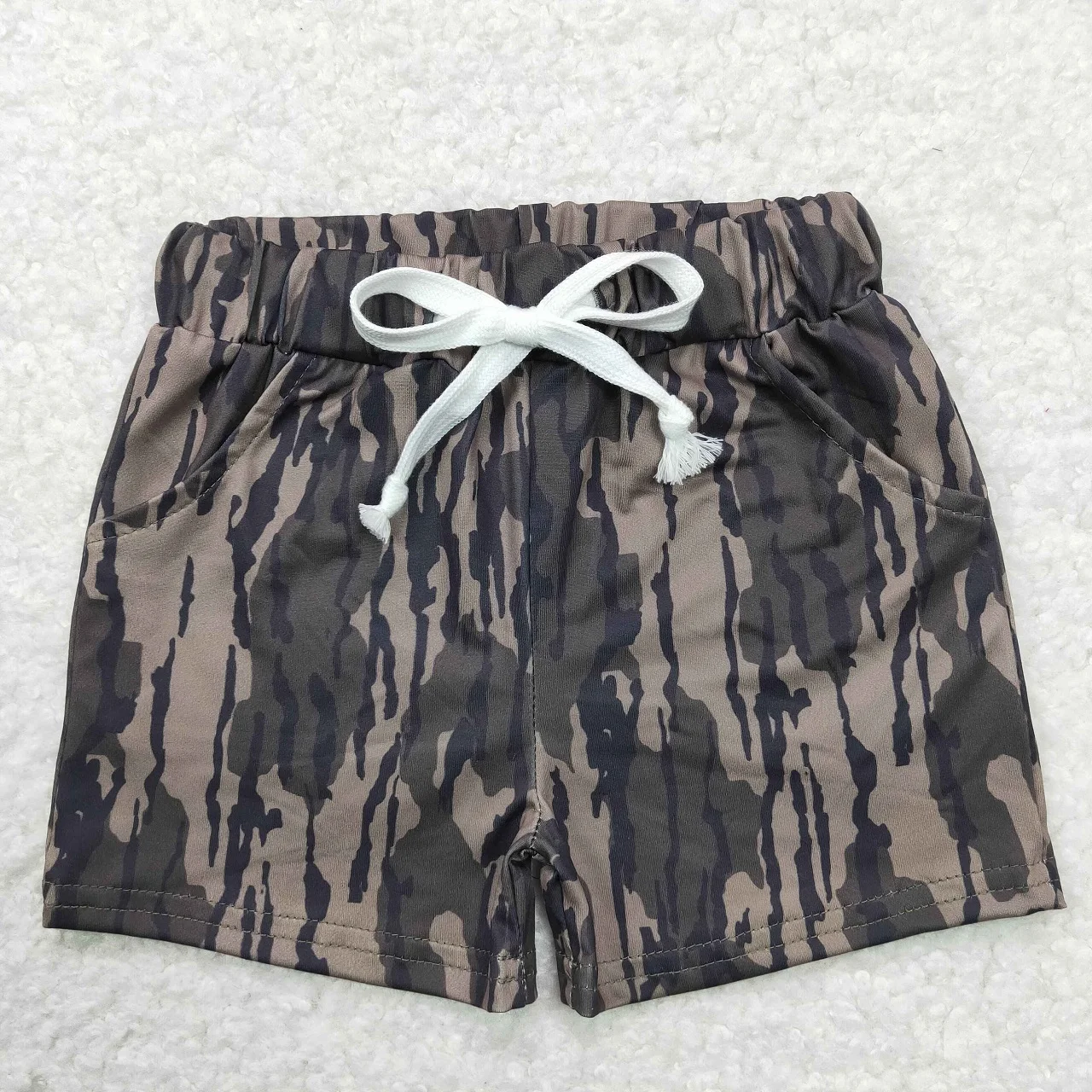 Wholesale Baby Boy Summer Camo Pocket Clothing Elastic Waist Shorts Kids Boutique Children Toddler One Piece Clothes