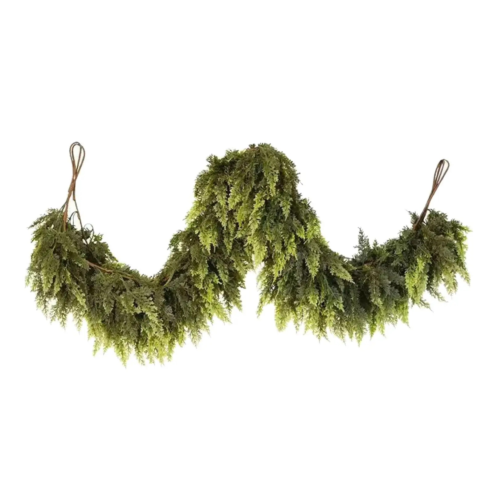 عيد الميلاد الأرز جارلاند الاصطناعي السرو ورقة ريال اللمس الكرمة الصنوبر جارلاند ل #1