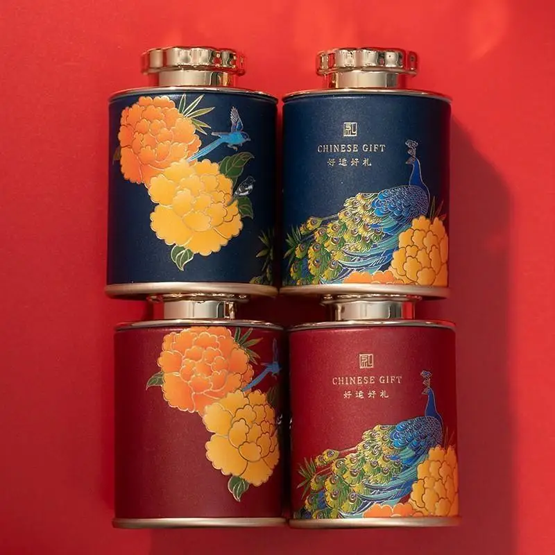 Mini Empty Tea Tin Can Household Green Black Tea Sealed Jar Storage Can Portable Home Small Tea Packaging Box Storage Jar