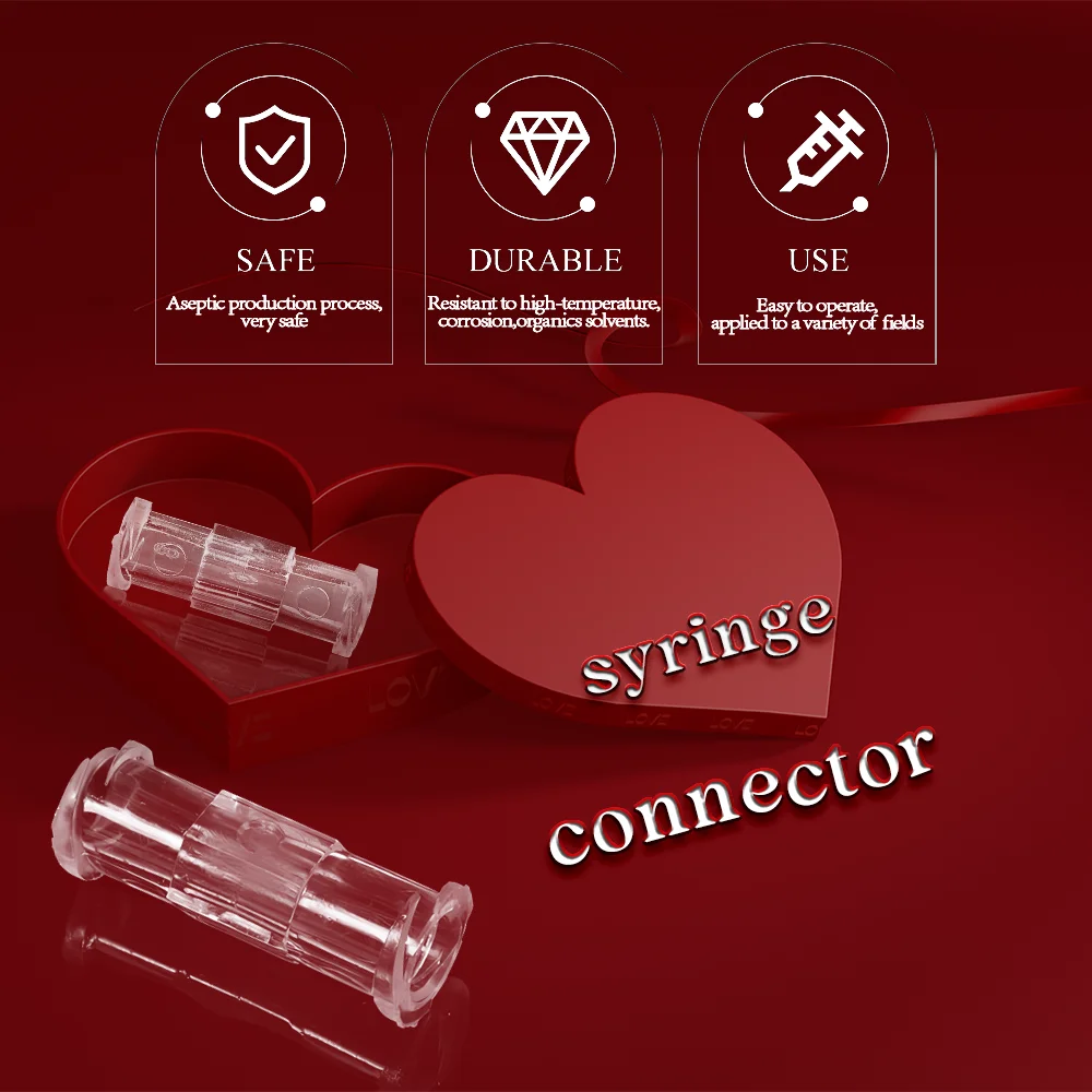 50/200pcs Double Male Luer Connecting Syringe connector Sterile Transparent For Pneumatic Parts Leak Proof Luer Connector