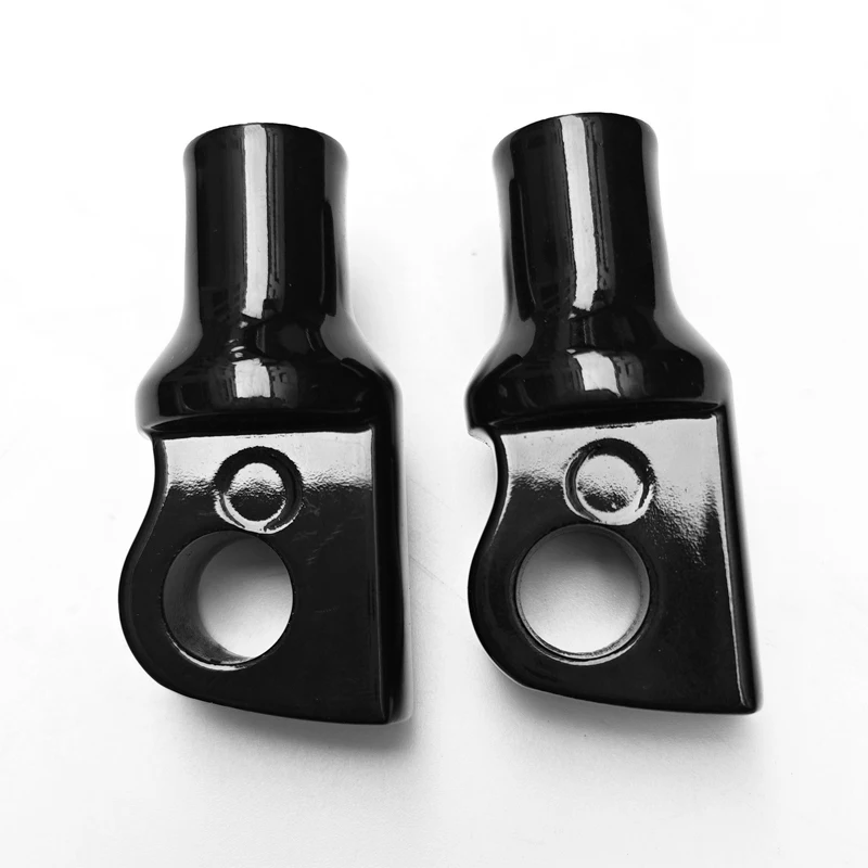 YUNTANMT Gloss black 1 Pair Foot pegs mounting bolts adapter for harley male pegs mounting