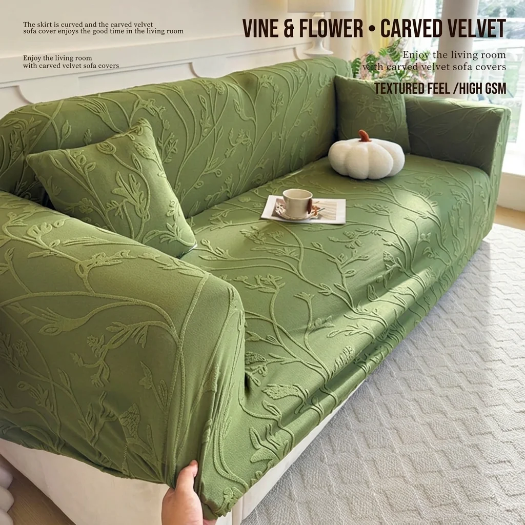 Premium Elastic Jacquard Sofa Cover Universal Fit Slipcover For Corner L-Shape Chaise Lounge Armchair Living Room Protector