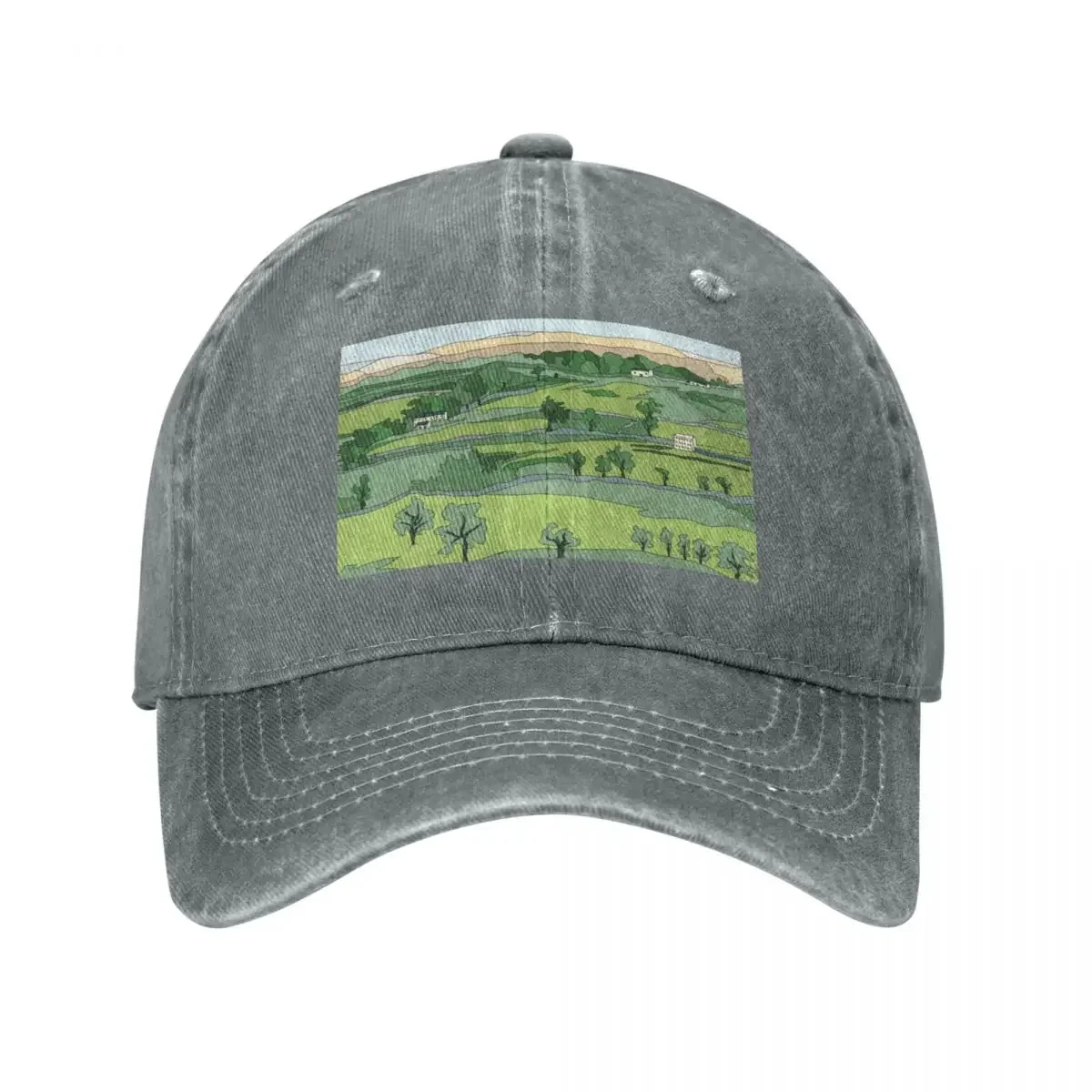 Swaledale, Yorkshire Dales National Park - digital art Cowboy Hat Sun Hat For Children Caps For Men Women'S