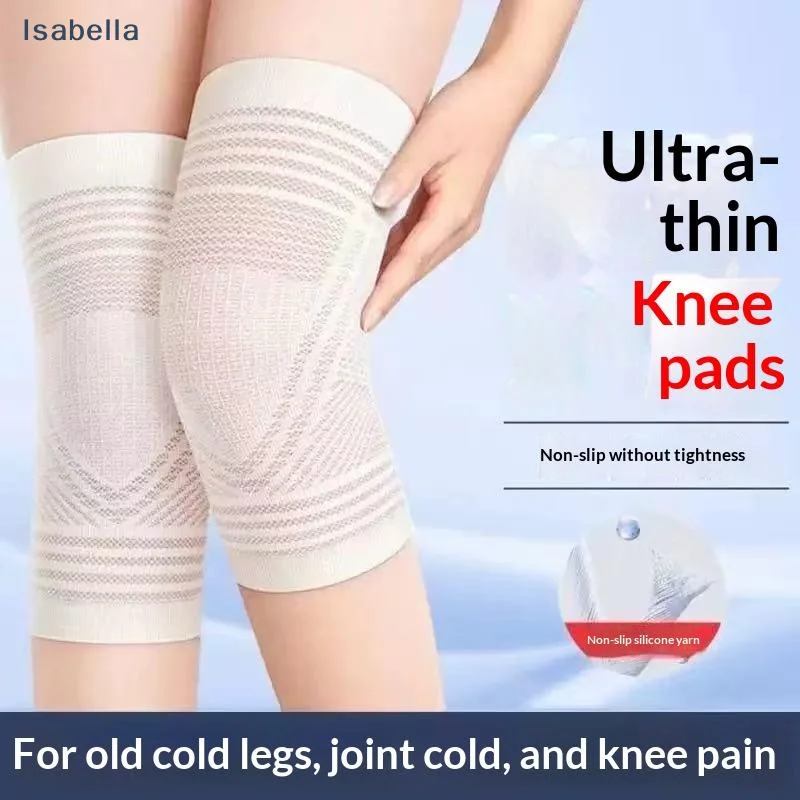 

♩1Pair Summer Knee Cover Breathable Non-slip Joint Pain Relief Compression Kneepads Air Conditioning Thin Warm Knee Brace