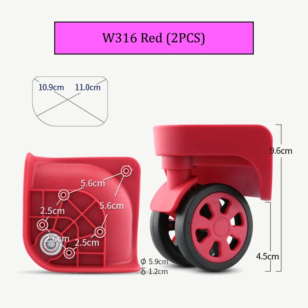 W316 Suitcases Travel Luggage Business Box Trolley Pulleys Accessories Hard Shell Suitcase Practical Replacement Casters Parts