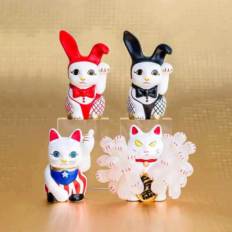 Kenelephant Official Licensed Japanese Thousand Hands Maneki Neko Gashapon Figurine Modern Art Collectible Desktop Ornament view 5