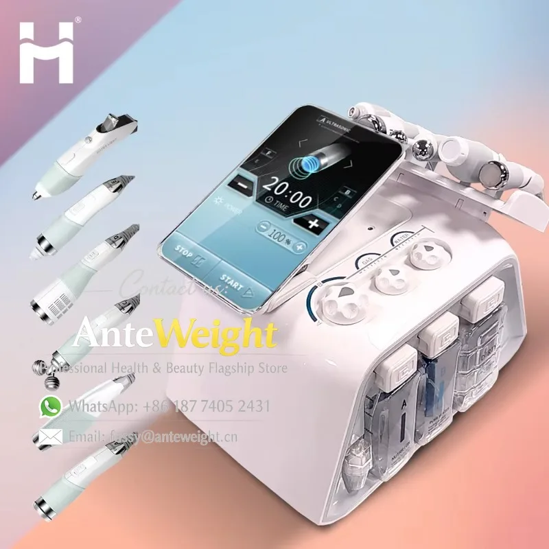 Newest 6 in 1 Facial Care Skin Whitening No Needle Meso Gun Beauty Machine