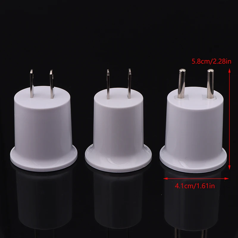 1Pc America European Plug E27 Lamp LED Bulbs Base E27 To EU US Plug Lamp Holder Converter Socket Adapter White Light Socket