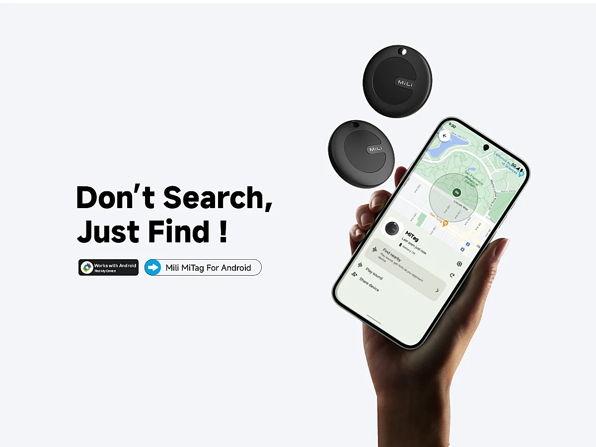 1–4 Stück MiLi Mitag Go GPS-Tracker Google Find My Android Finder, kompatibel mit Google Find Hub (nur Android). Key Wallet Finder – Detail 2
