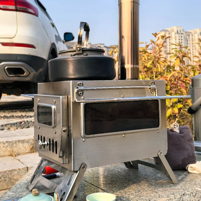 Heating Outdoor Camping Stove   Wood-burning Stove Tent Stove   Campfire Cooker for Hiking Picnic  New Upgrade Boiling Water
