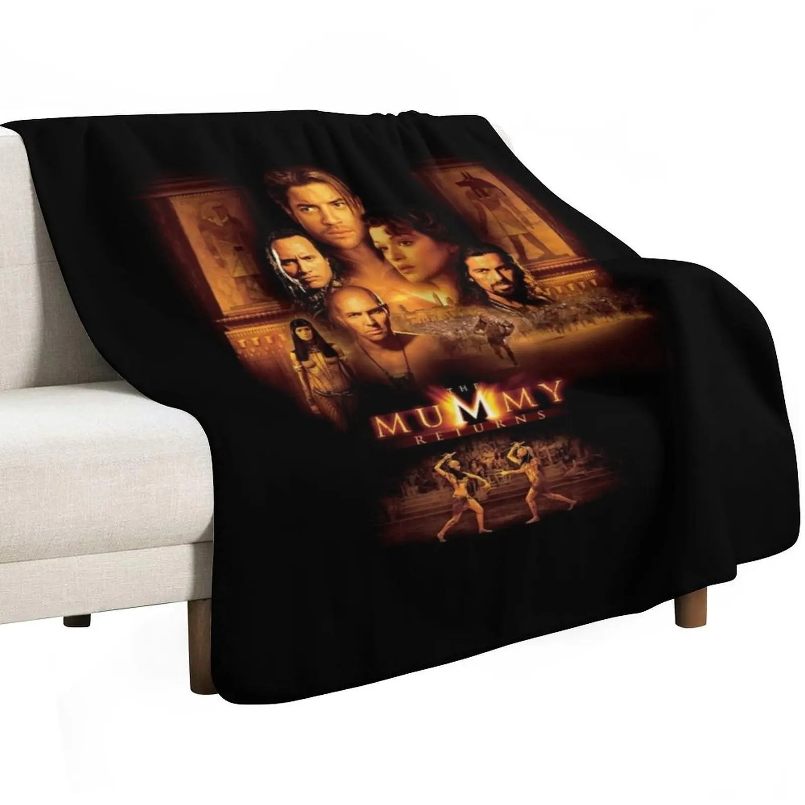 Copia de Key Art of The MUMMY RETURNS (2001) رمي بطانية Beautifuls Furrys سرير مزخرف بطانية أرائك عصرية