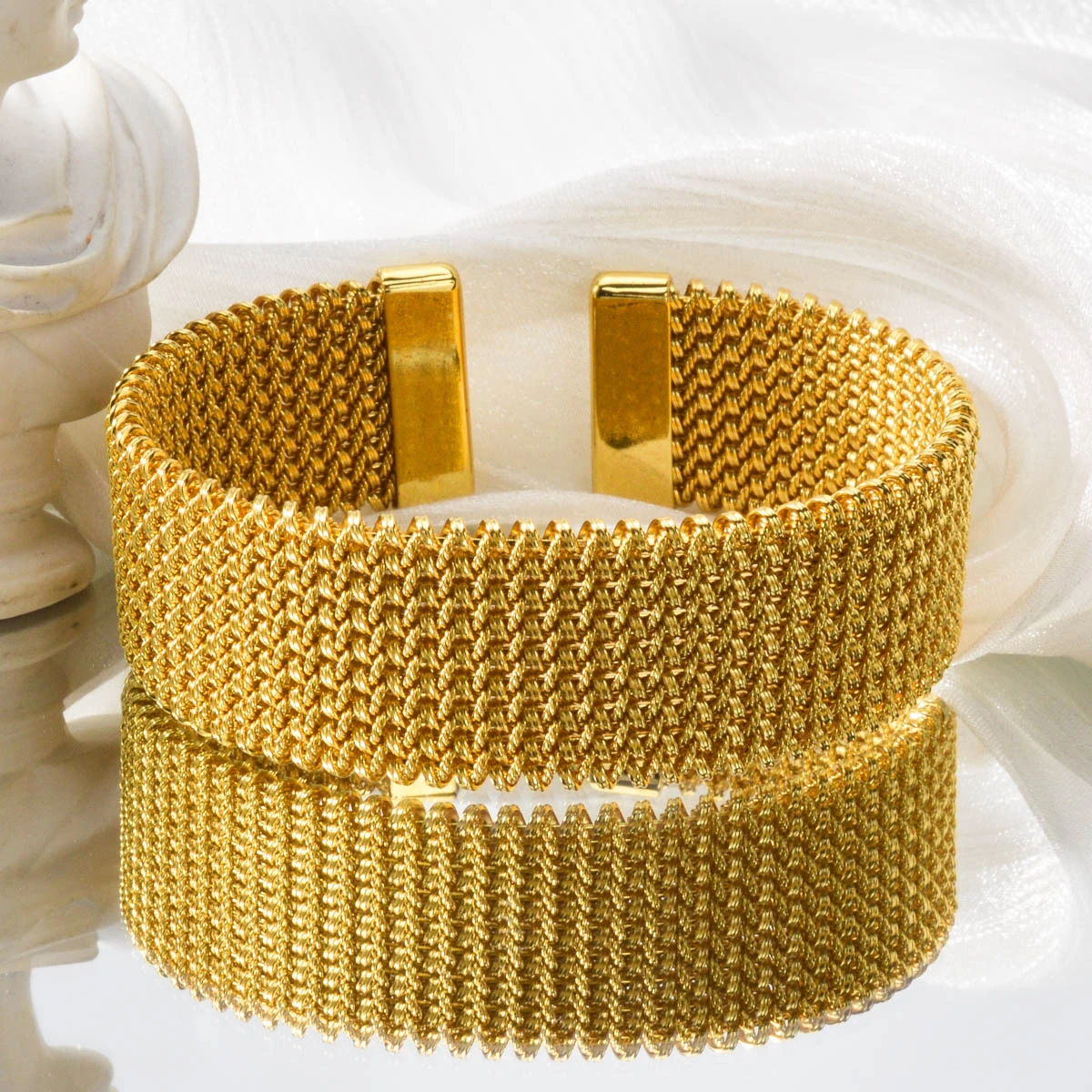

Gold Plated Milanese Bracelet Stainless Steel Woven Mesh For Women Classic Fashion Jewelry Gift Birthday Christmas Valentine's